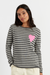 Grey Breton Heart Wool-Cashmere Sweater