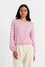 Pink-Lemonade Wool-Cashmere Spot Intarsia Sweater