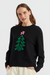 Black Wool-Cashmere Christmas Tree Sweater