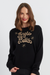 Black Wool-Cashmere Jingle Bells Sweater