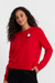 Red Wool-Cashmere Snoopy Badge Sweater