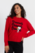 Red Wool-Cashmere Snoopy and Woodstock Sweater