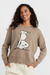 Soft-Truffle Wool-Cashmere Dancing Snoopy Sweater