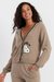 Soft-Truffle Wool-Cashmere Snoopy Cardigan