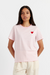 Pink-Lemonade Heart Breton Organic Cotton T-Shirt