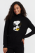 Black Wool-Cashmere Snoopy Saxophone Sweater