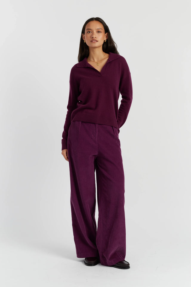 Mulberry Wool-Cashmere Collared Sweater image 2