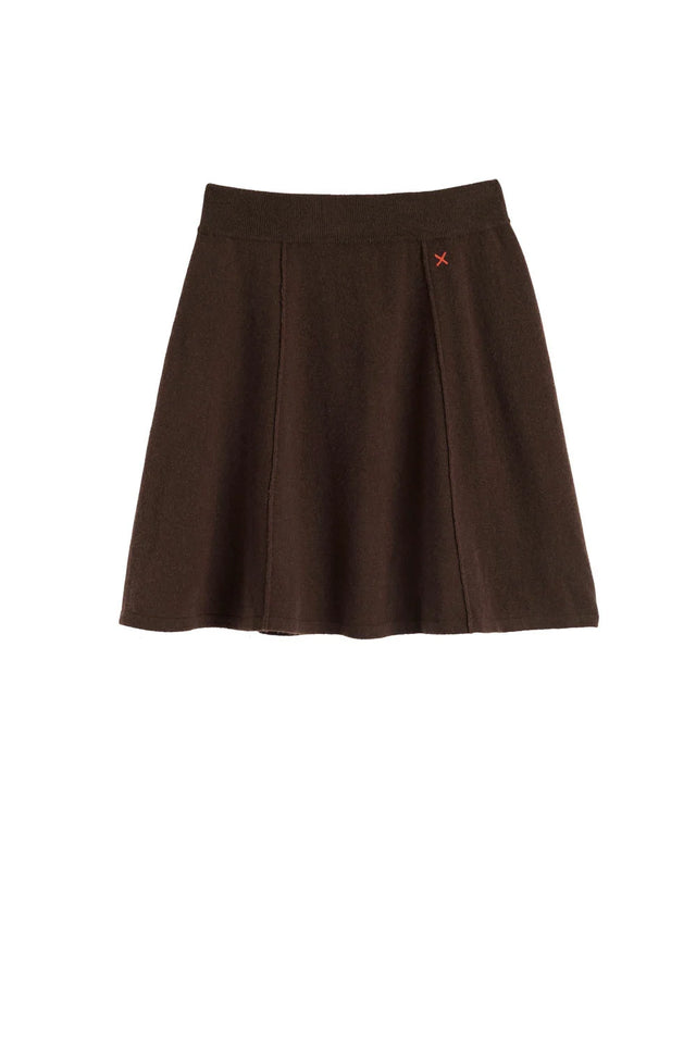 Chocolate Wool-Cashmere Mini Skirt image 4