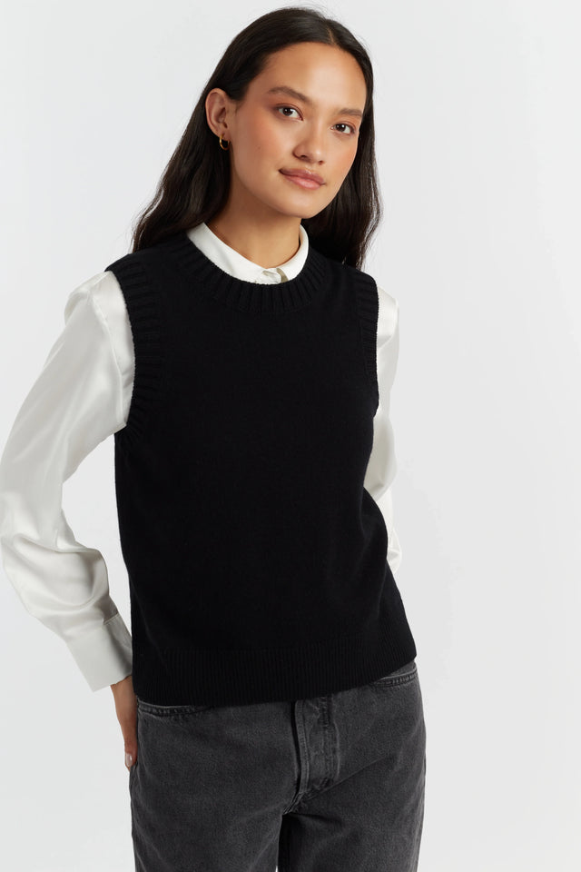 Black Wool-Cashmere Tank image 1