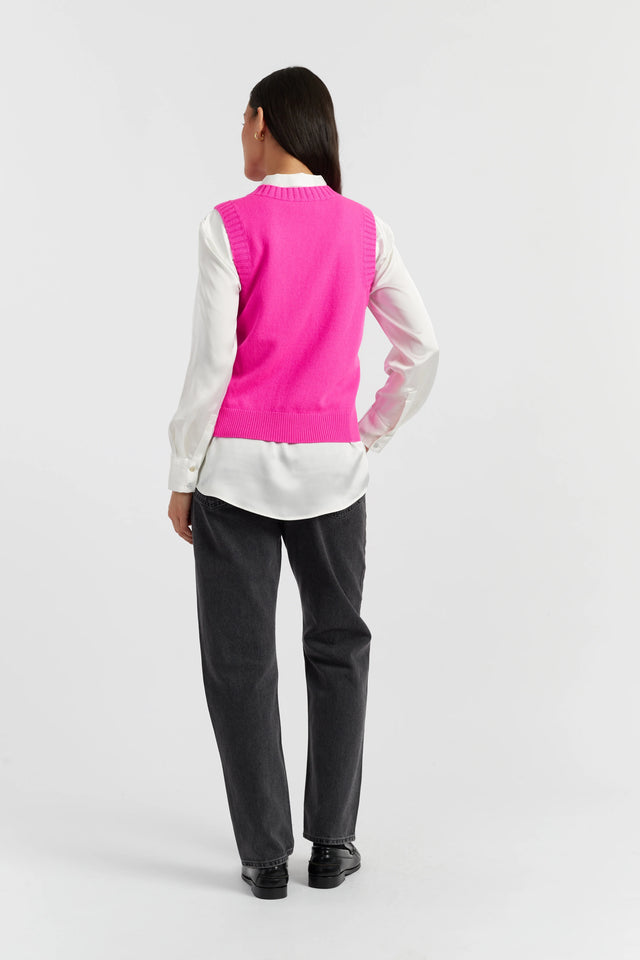Fuchsia Wool-Cashmere Tank image 3