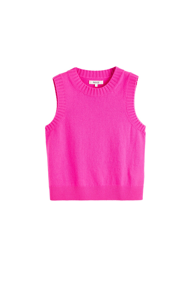 Fuchsia Wool-Cashmere Tank image 4