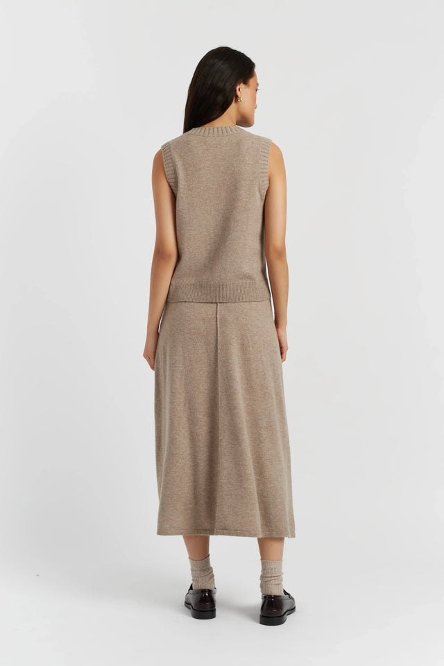 Warm-Oatmeal Wool-Cashmere Tank image 4
