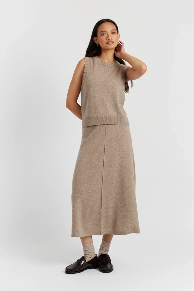 Warm-Oatmeal Wool-Cashmere Tank image 3