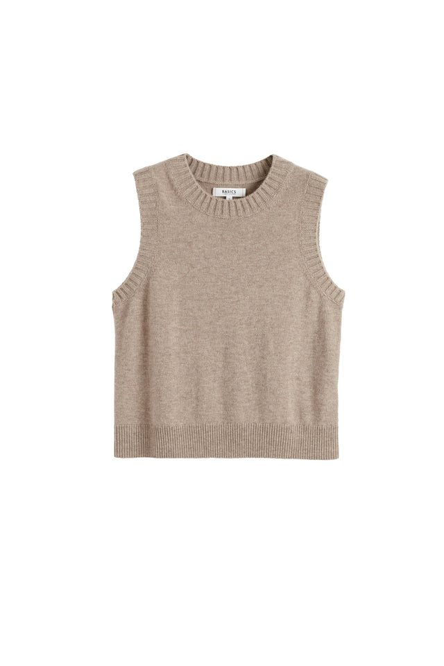 Warm-Oatmeal Wool-Cashmere Tank image 5