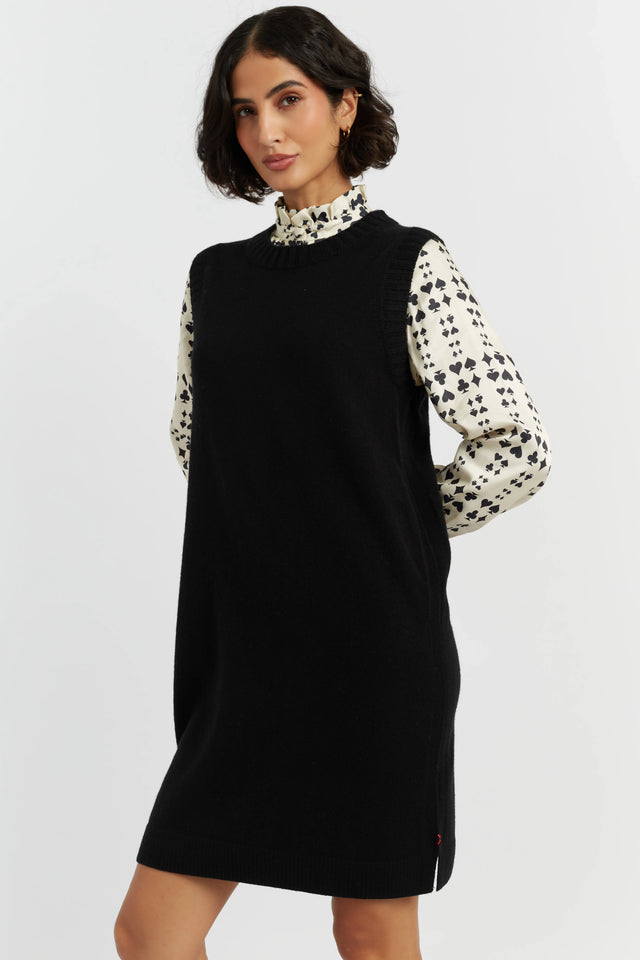 Black Wool-Cashmere Mini Dress image 1