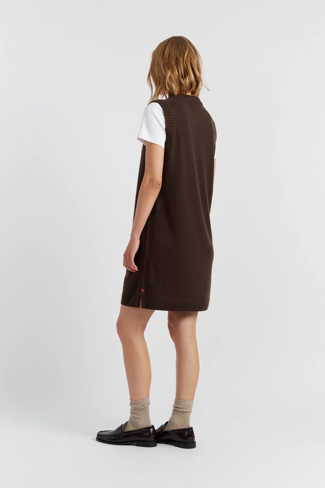 Chocolate Wool-Cashmere Mini Dress image 2