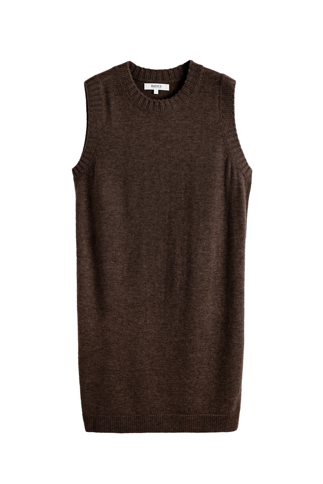Chocolate Wool-Cashmere Mini Dress image 3