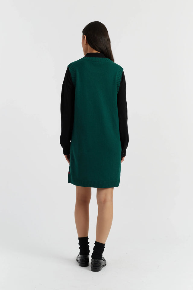 Emerald Wool-Cashmere Mini Dress image 3