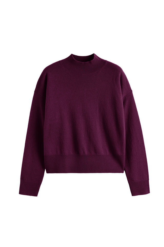 Mulberry Wool-Cashmere Funnel Neck Sweater image 4