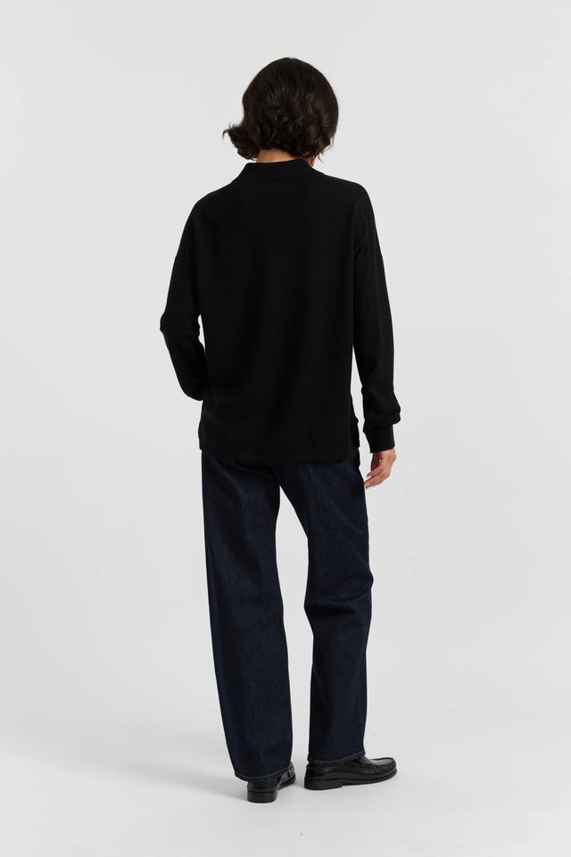 Black Wool-Cashmere Relaxed Shirt image 3