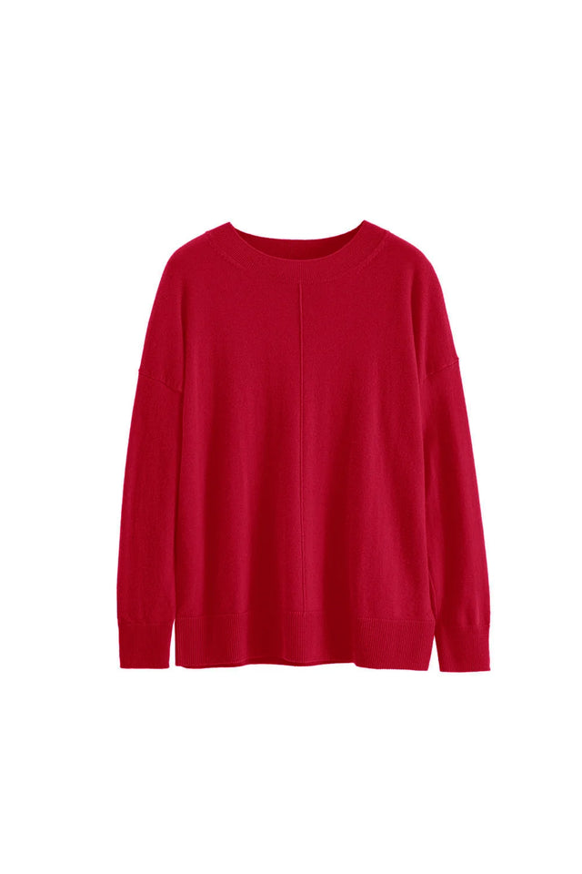 Crimson Wool-Cashmere Slouchy Sweater image 4