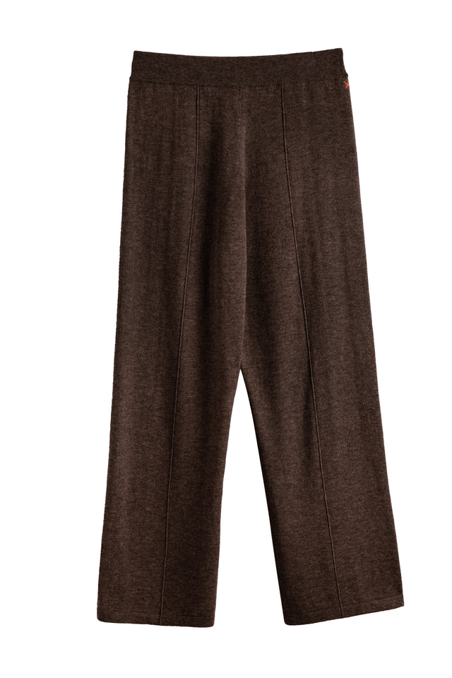 Chocolate Wool-Cashmere Wide-Leg Track Pants image 4