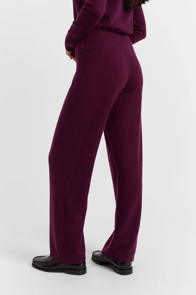 Mulberry Wool-Cashmere Wide-Leg Track Pants image 2