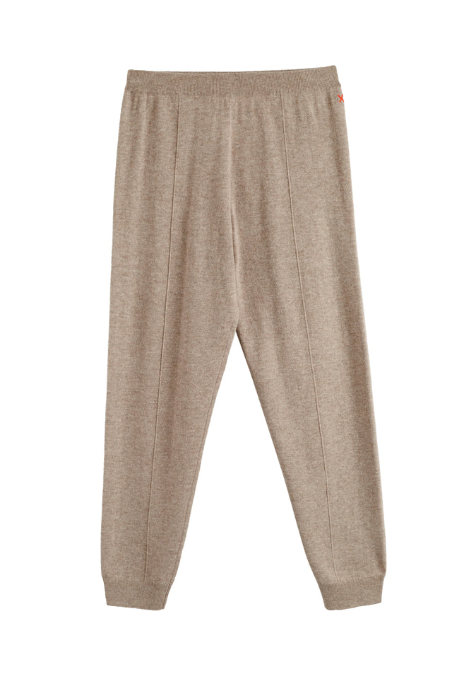 Warm-Oatmeal Wool-Cashmere Cuffed Joggers image 4