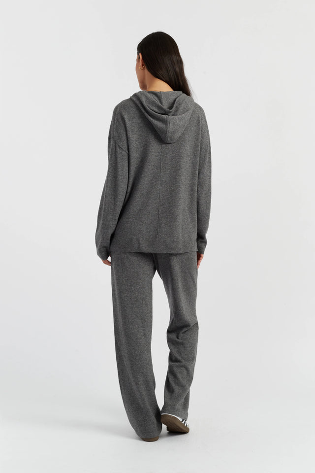 Grey Wool-Cashmere Relaxed Hoodie image 2