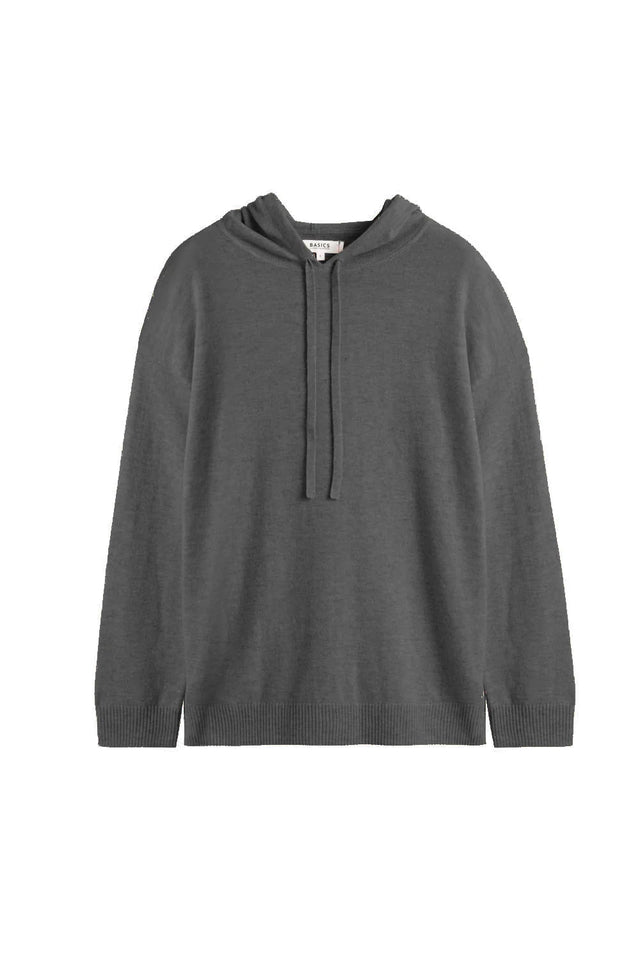 Grey Wool-Cashmere Relaxed Hoodie image 4