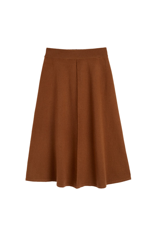 Toffee Wool-Cashmere Midi Skirt image 4