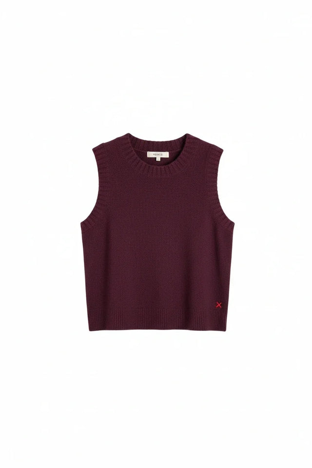 Aubergine Wool-Cashmere Tank image 5