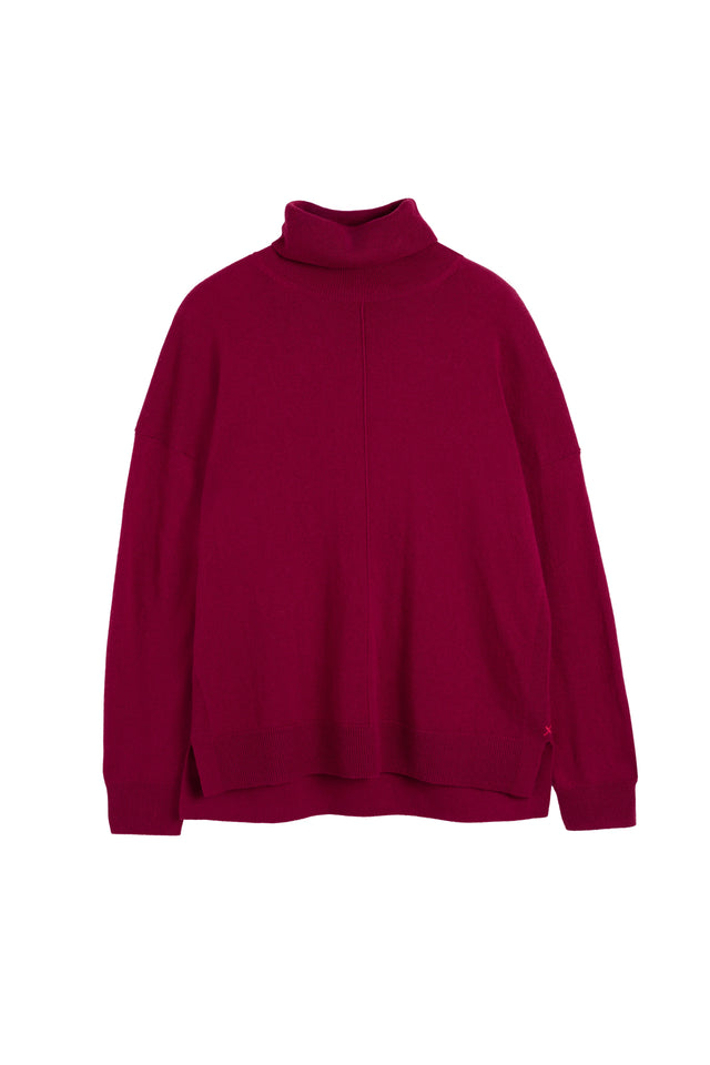 Cherry Wool-Cashmere Relaxed Rollneck Sweater image 7