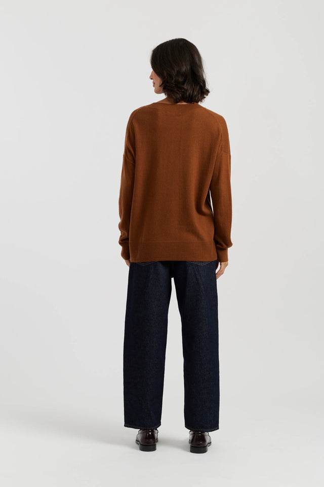 Toffee Wool-Cashmere Slouchy Sweater image 3