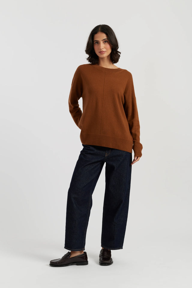 Toffee Wool-Cashmere Slouchy Sweater image 2