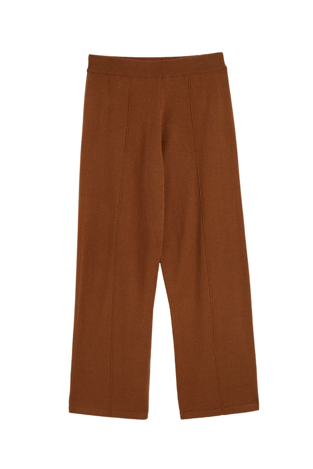 Toffee Wool-Cashmere Wide-Leg Track Pant image 4
