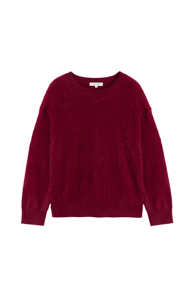 Cherry Brushed Cashmere Crew Neck Sweater image 6