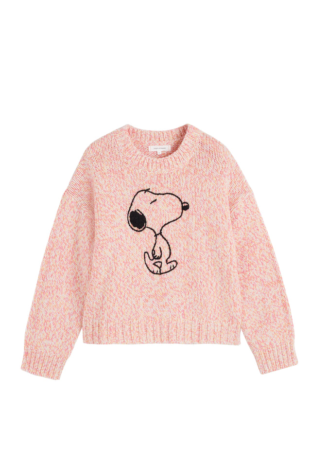 Pink Merino Snoopy Marl Sweater image 4