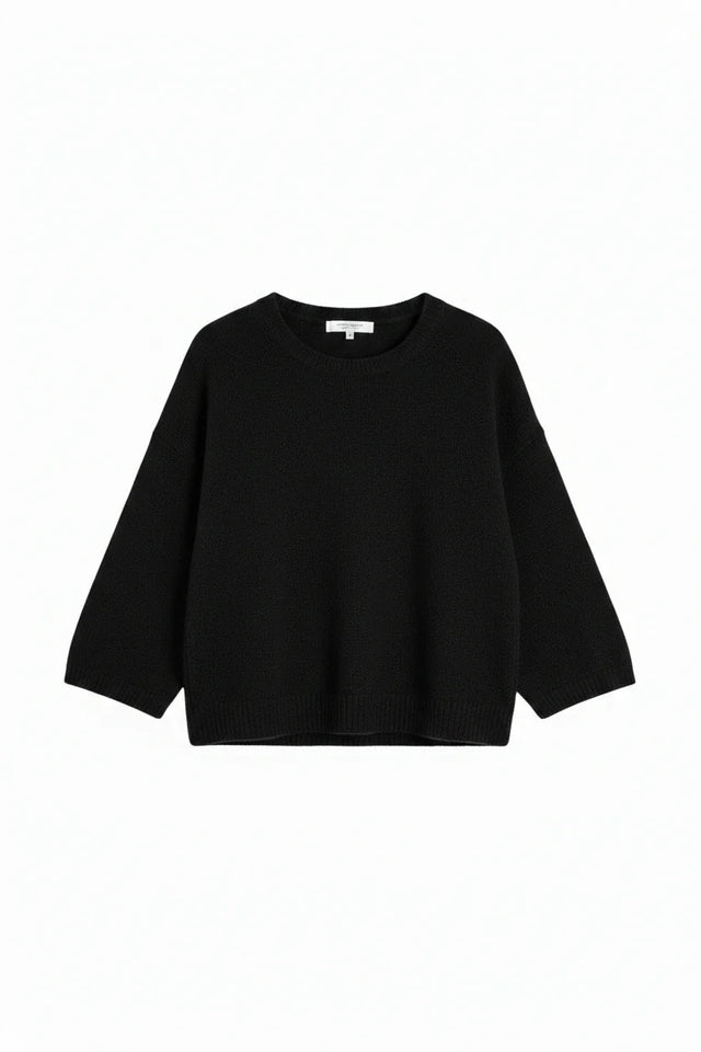 Black Cloud Cashmere Cropped Sweater image 4