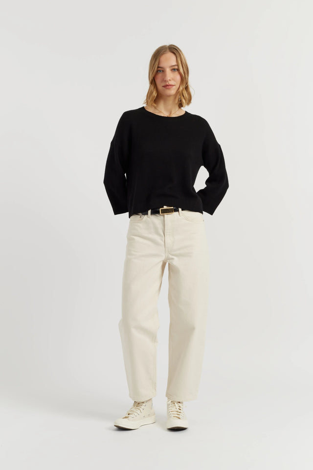 Black Cloud Cashmere Cropped Sweater image 2