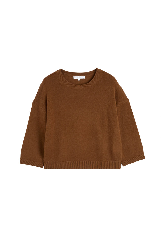 Toffee Cloud Cashmere Cropped Sweater image 4