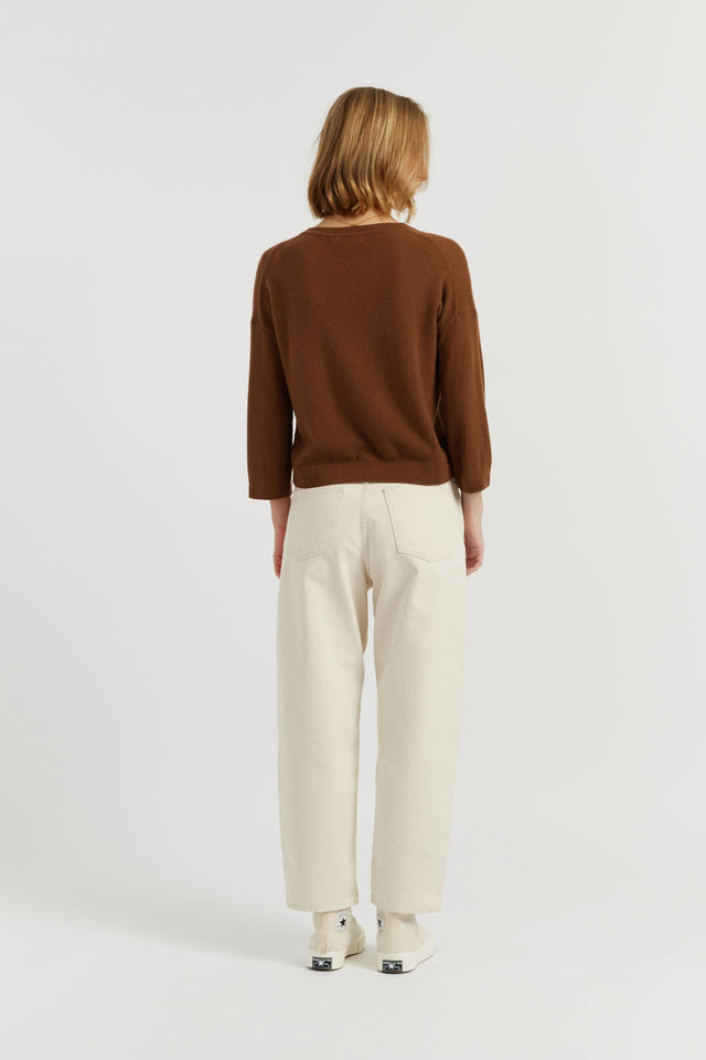 Toffee Cloud Cashmere Cropped Sweater image 3