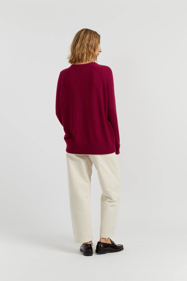 Cherry Cloud Cashmere Slouchy Sweater image 3