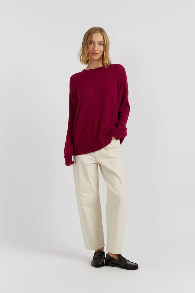 Cherry Cloud Cashmere Slouchy Sweater image 2