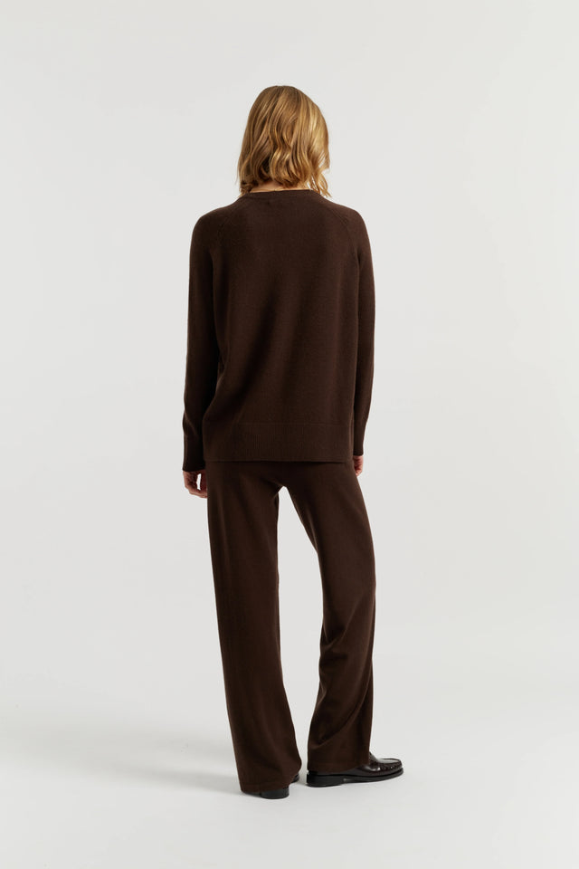 Chocolate Cloud Cashmere Slouchy Sweater image 3