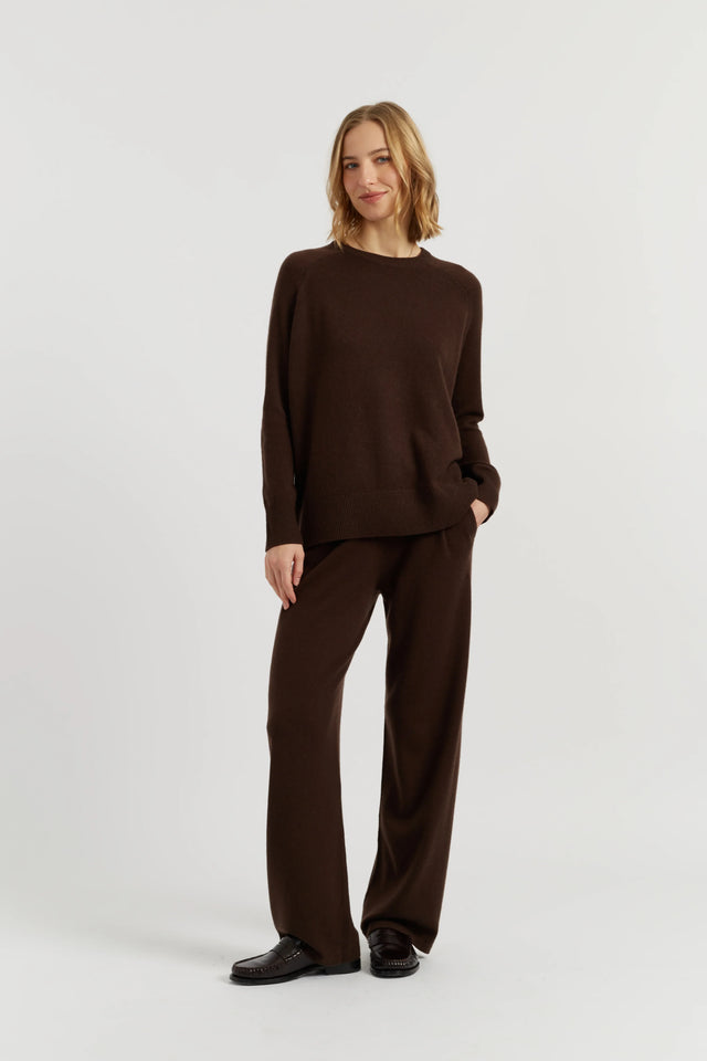 Chocolate Cloud Cashmere Slouchy Sweater image 2