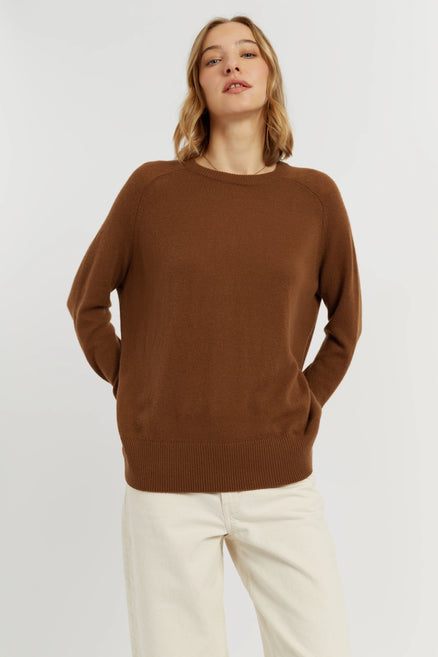 Toffee Cloud Cashmere Slouchy Sweater