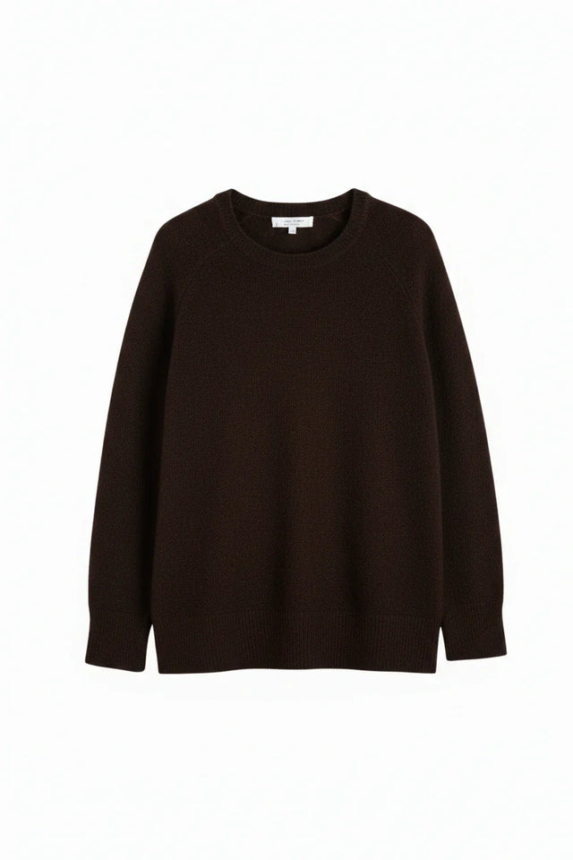 Chocolate Cloud Cashmere Slouchy Sweater image 4