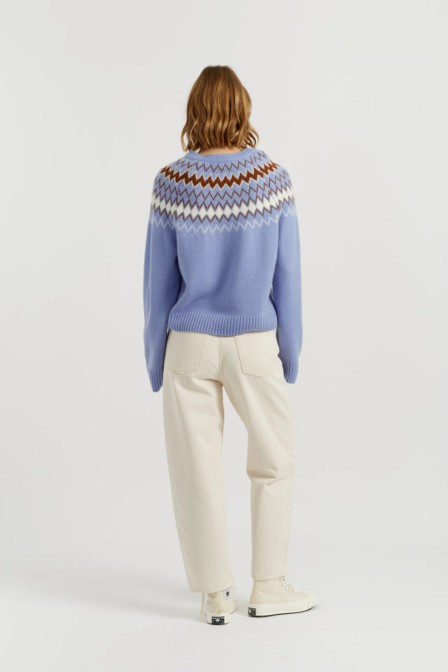 Baby-Blue Wool-Cashmere Fair Isle Sweater image 4