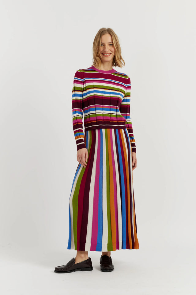 Multi Merino Stripe Sweater image 2